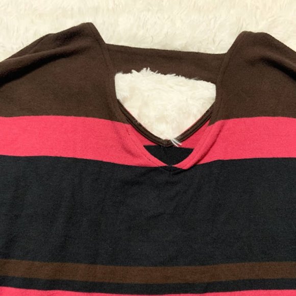 Women's 3/4 sleeve stripe V-neck size Medium New with Tags - Picture 6 of 6